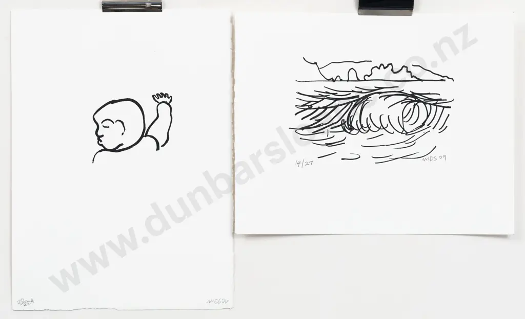 Michael Smither (b 1939) - Child Study & Other (2) (unframed) Image 1++