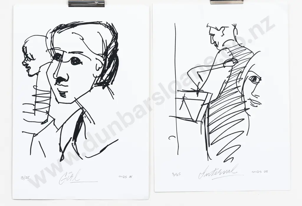 Michael Smither (b 1939) - Interval & Other (2) (unframed) Image 1++