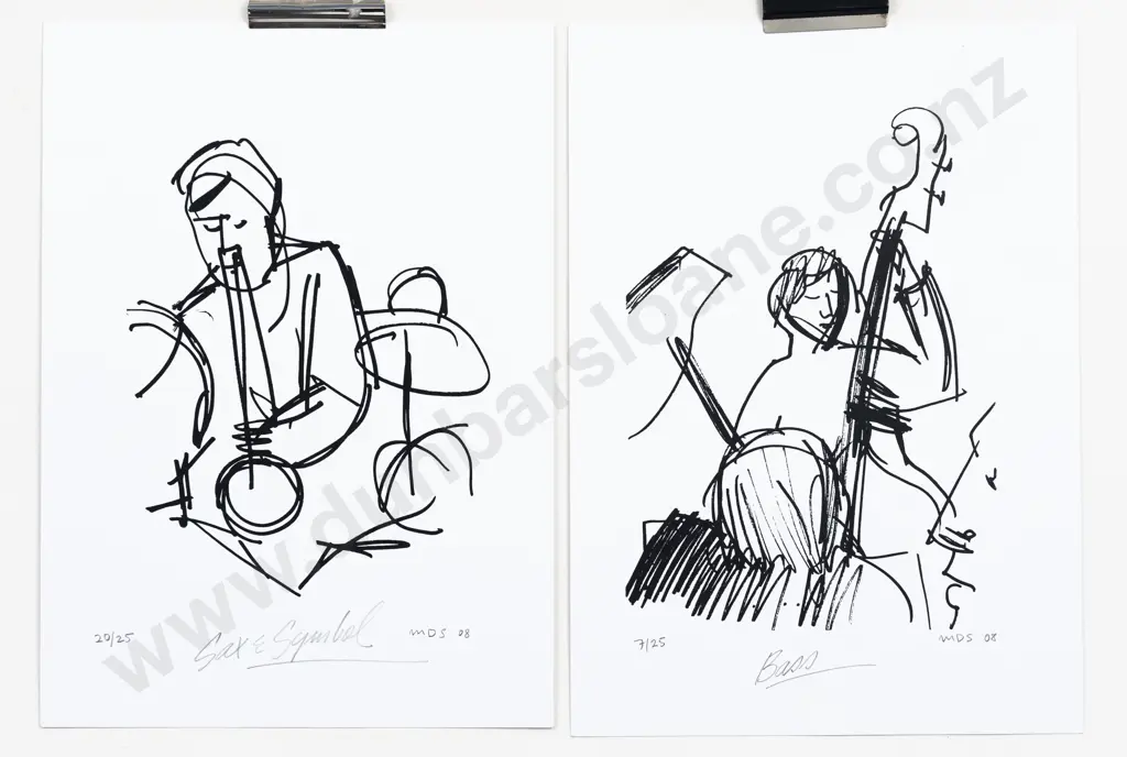 Michael Smither (b 1939) - Bass & Other (2) (unframed) Image 1++