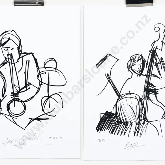 Michael Smither (b 1939) - Bass & Other (2) (unframed)