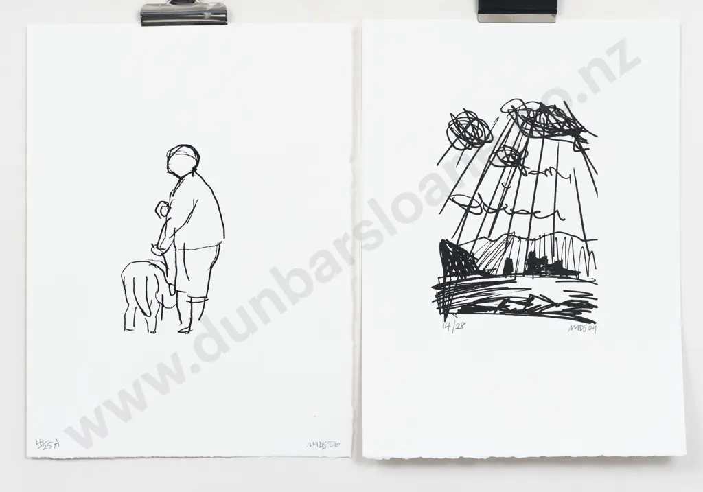 Michael Smither (b 1939) - Untitled & Other (2) (unframed) Image 1++