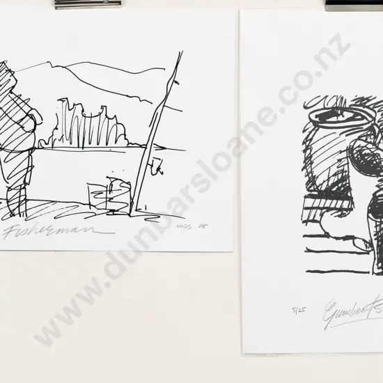 Michael Smither (b 1939) - Gumboots & Other (2) (unframed)