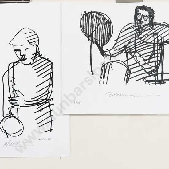 Michael Smither (b 1939) - Muso & Other (2) (unframed)