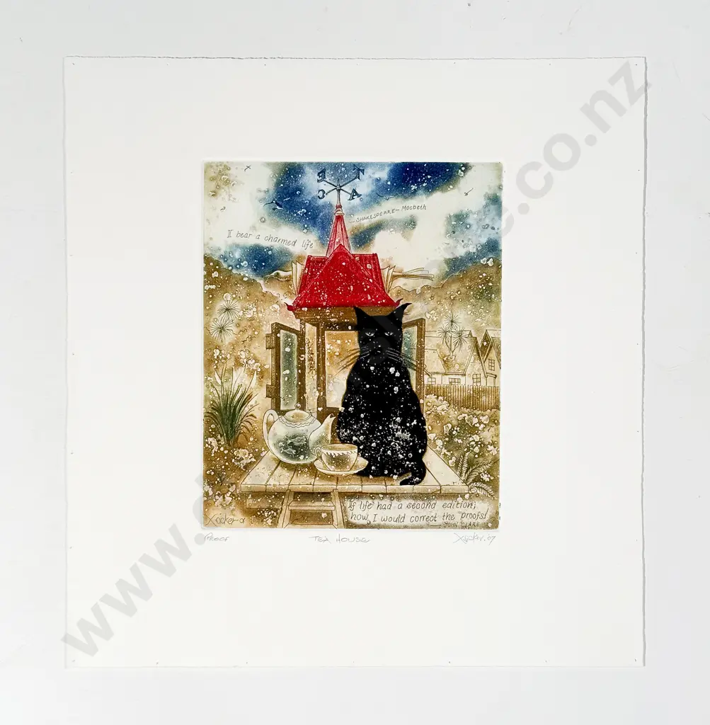 Gary Tricker (1938 - 2021) - Tea House (unframed) Image 1++