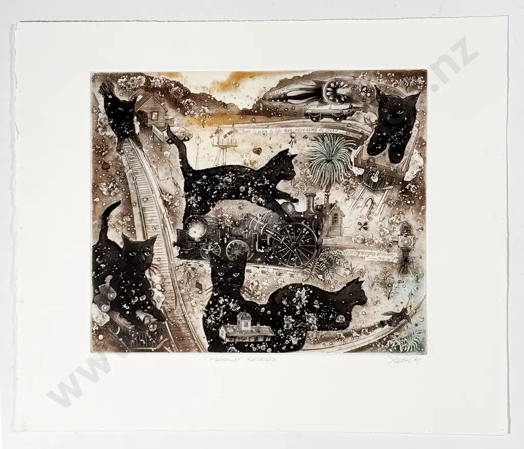 Gary Tricker (1938 - 2021) - Mandalay Rockets (unframed) Image 1++