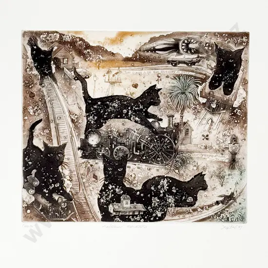 Gary Tricker (1938 - 2021) - Mandalay Rockets (unframed)