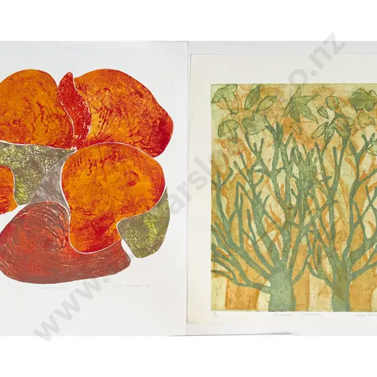 Jean Johnston - Three Unframed Collographs