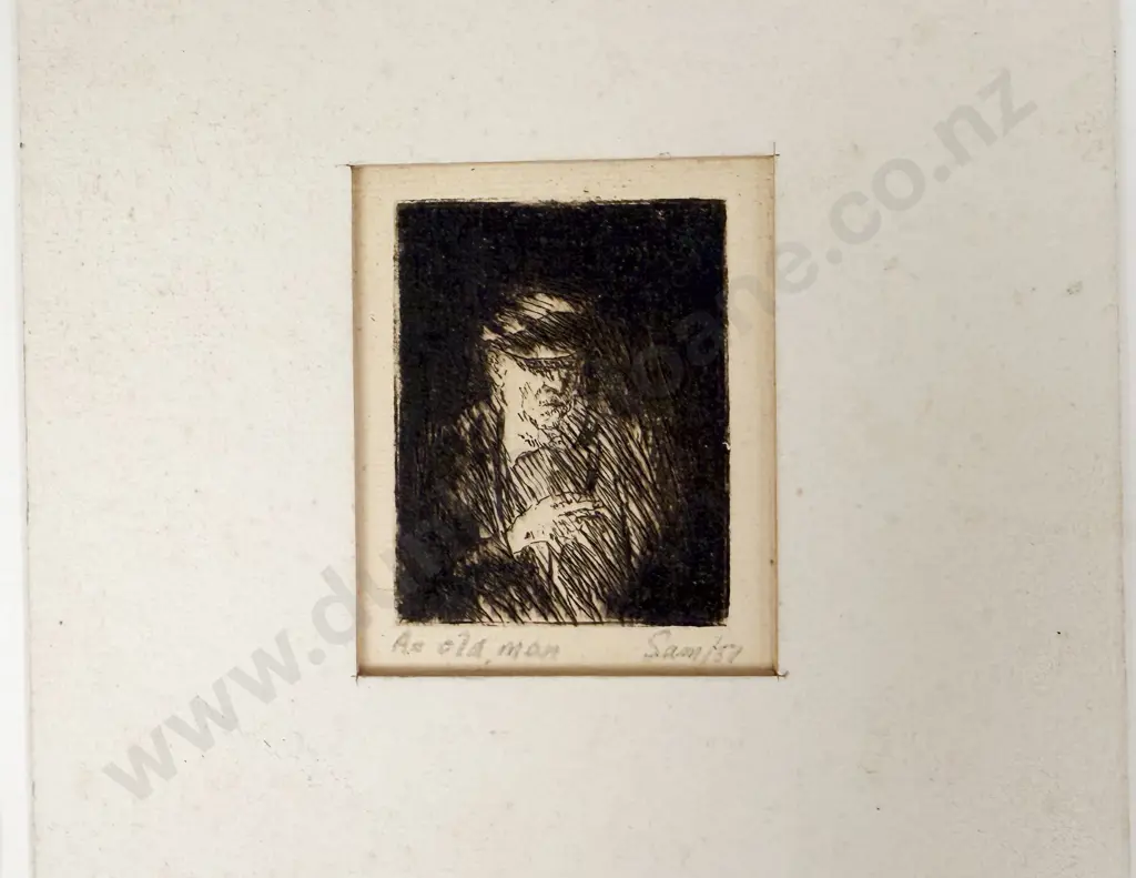 Sam Cairncross (1913 - 76) - An Old Man & Other (2) (unframed) Image 1++