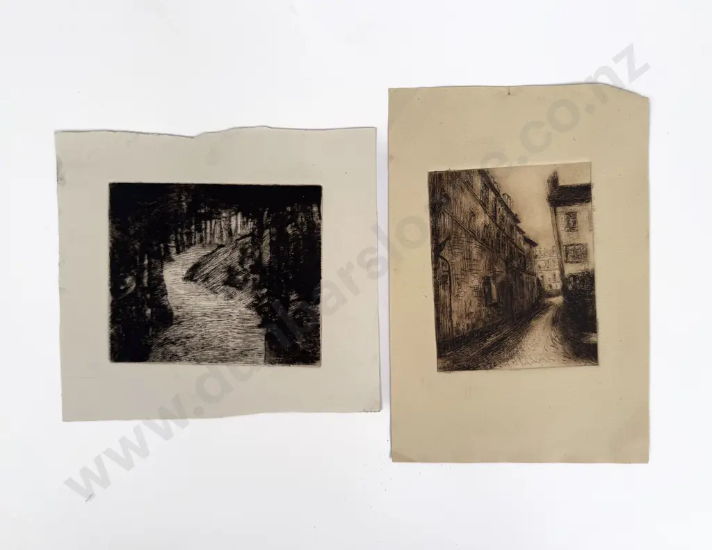 Sam Cairncross (1913 - 76) - Rue Des Prés (Paris) & Other (2) (unframed) Image 1++