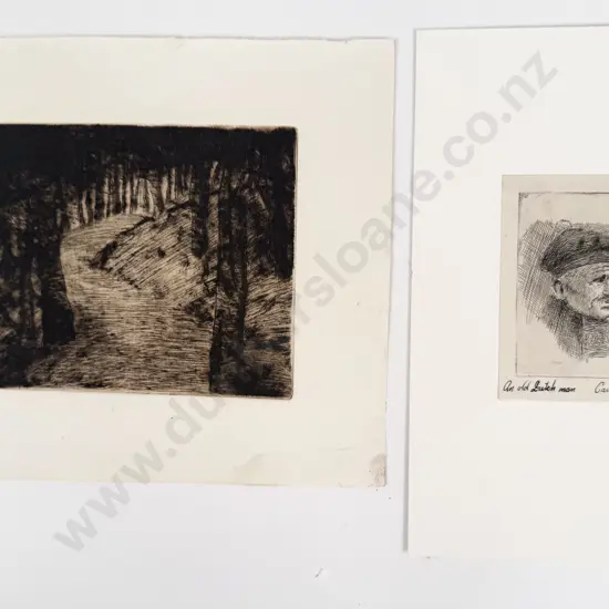 Sam Cairncross (1913 - 76) - An Old Dutch Man & Other (2) (unframed)