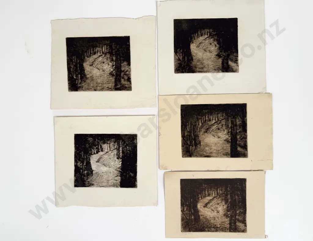 Sam Cairncross (1913 - 76) - Pine Trees & Others (5) (unframed) Image 1++