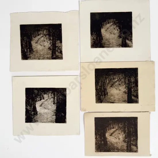 Sam Cairncross (1913 - 76) - Pine Trees & Others (5) (unframed)