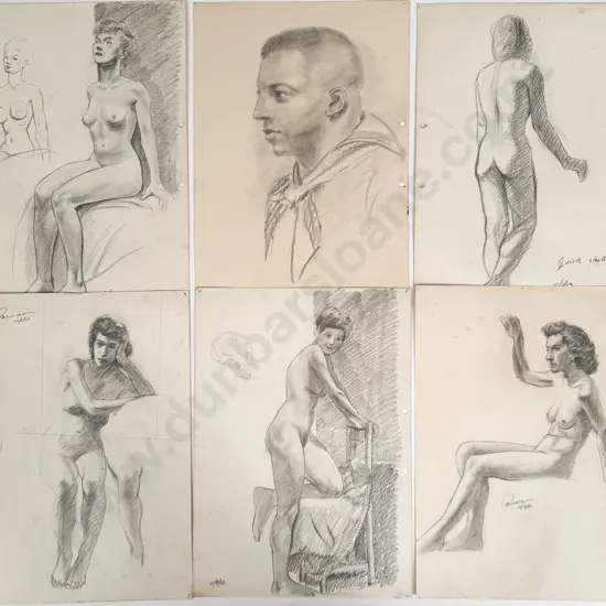 Sam Cairncross (1913 - 76) - Six Figure Studies (unframed)