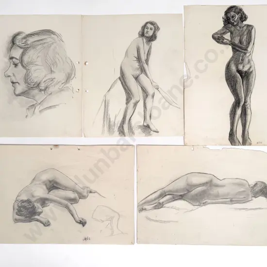 Sam Cairncross (1913 - 76) - Five Figure Studies (unframed)