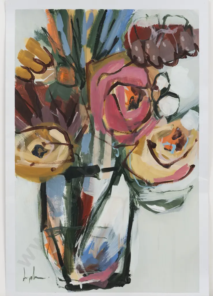 Angela Nantz - Vases On Paper Series III (unframed) Image 1++