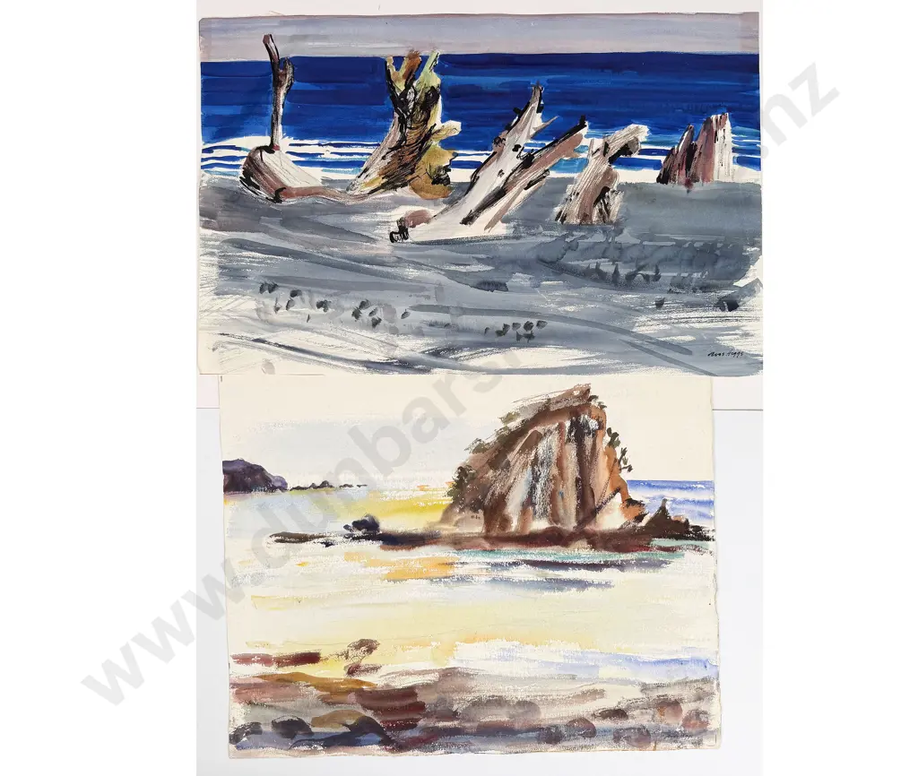 Avis Higgs (1918 - 2016) - Two Untitled Landscapes (unframed) Image 1++