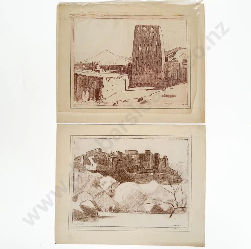John Weeks (1888 - 1965) - Two Sketchbook Studies (unframed) Image 1++