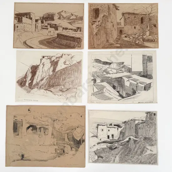 John Weeks (1888 - 1965) - Six Sketchbook Studies (unframed)