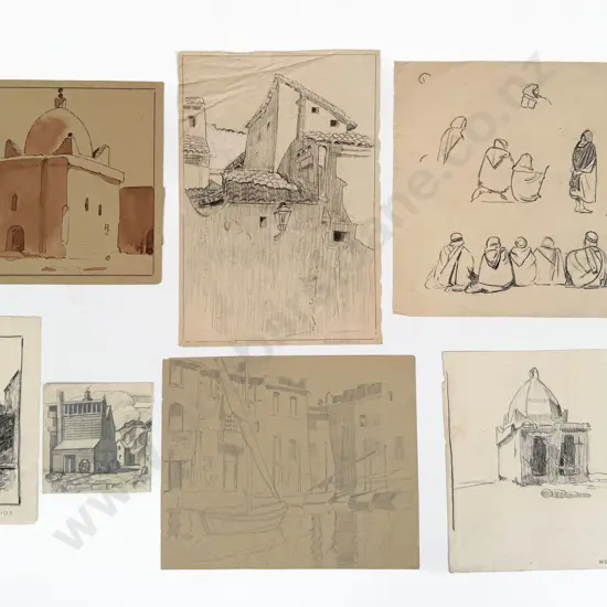John Weeks (1888 - 1965) - Seven Sketchbook Studies (unframed)