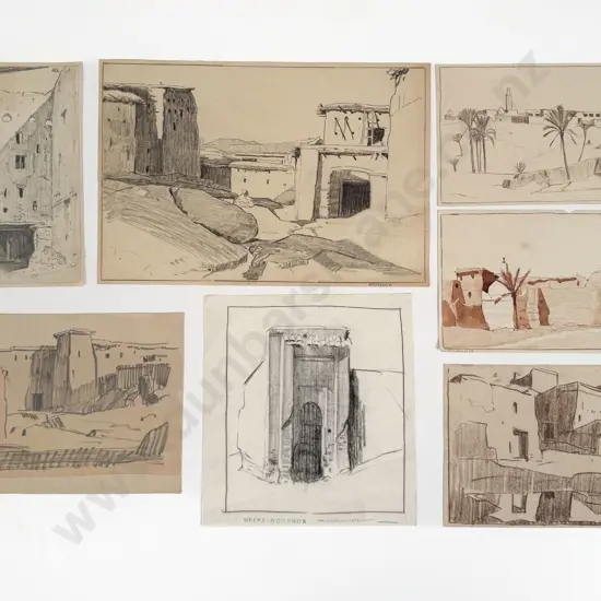 John Weeks (1888 - 1965) - Seven Sketchbook Studies (unframed)