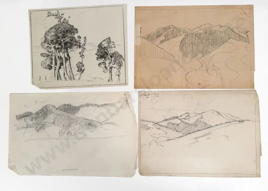 John Weeks (1888 - 1965) - Eleven Sketchbook Studies (unframed) Image 1++