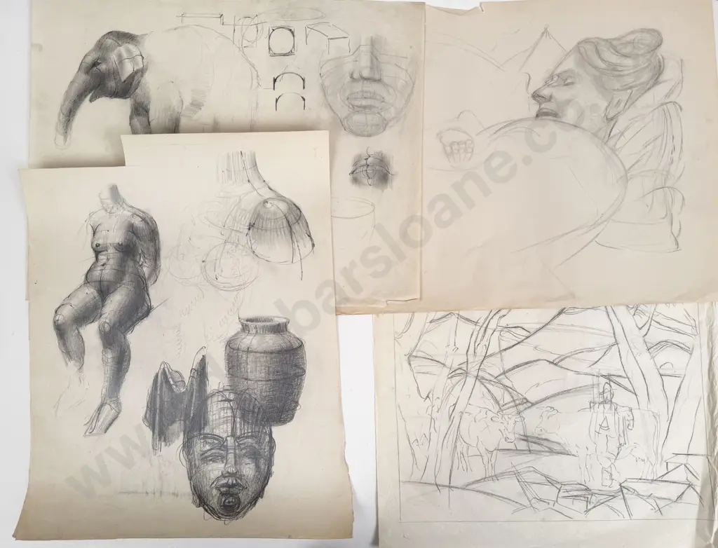 John Weeks (1888 - 1965) - 13 Sketchbook Studies (unframed) Image 1++