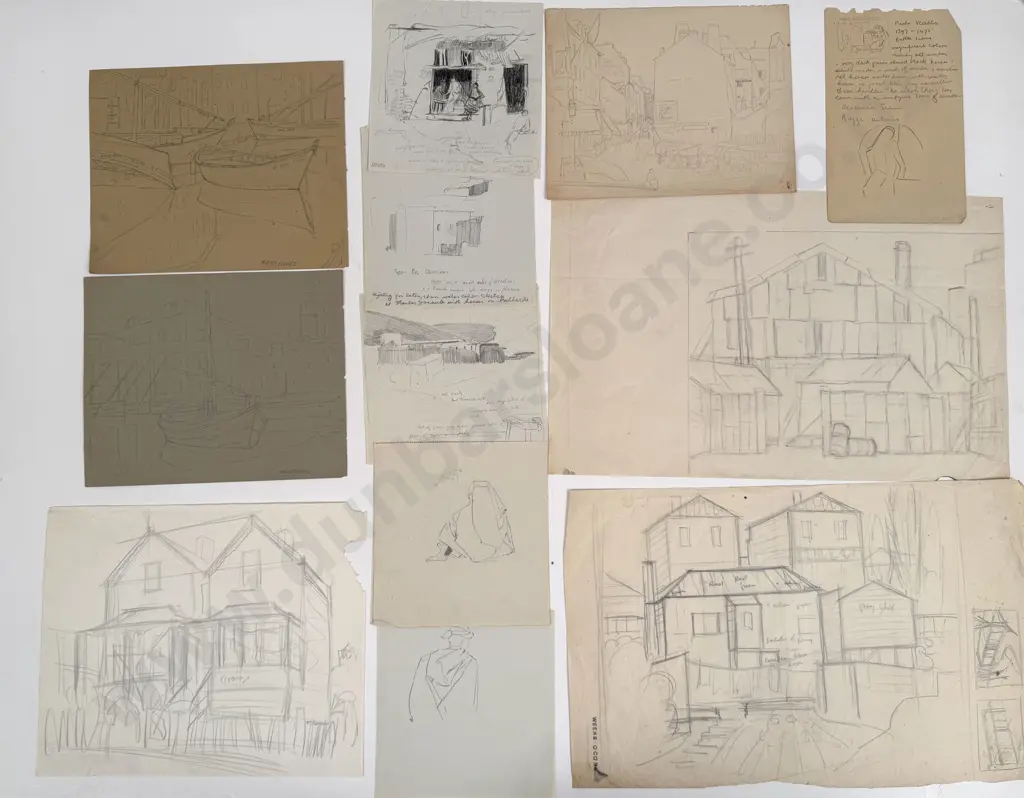 John Weeks (1888 - 1965) - 32 Sketchbook Studies (unframed) Image 1++