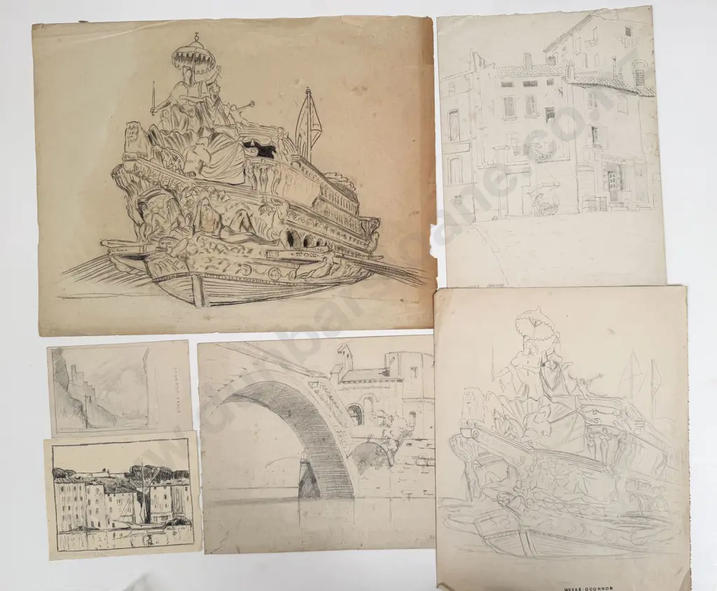 John Weeks (1888 - 1965) - 32 Sketchbook Studies (unframed) Image 1++