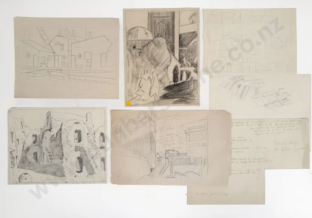 John Weeks (1888 - 1965) - 32 Sketchbook Studies (unframed) Image 1++