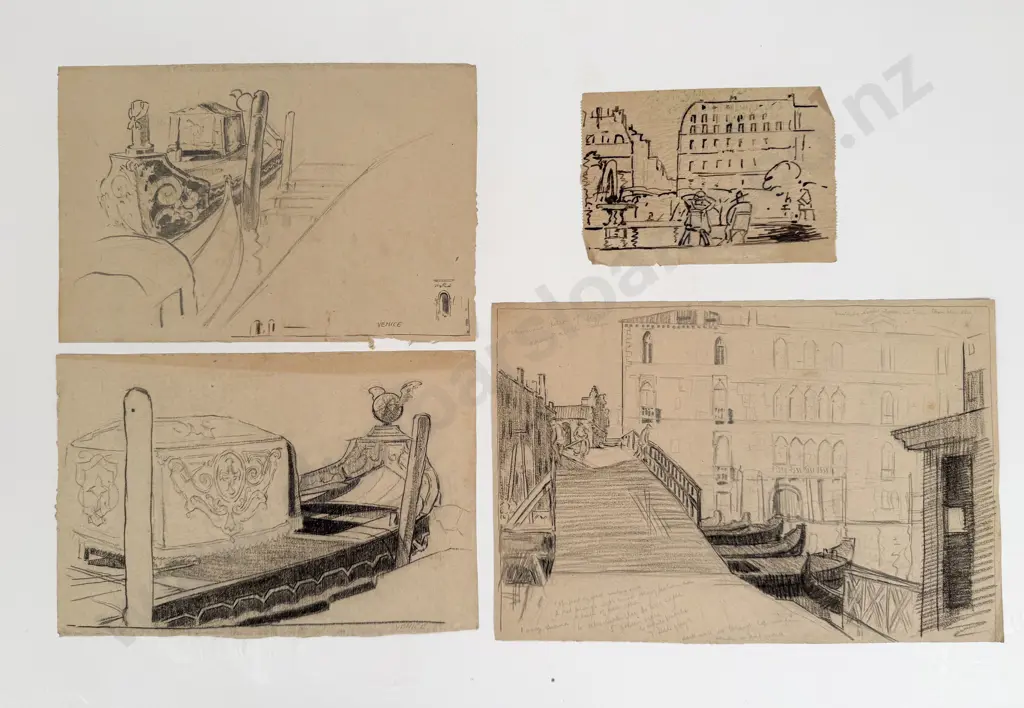 John Weeks (1888 - 1965) - Ten Sketchbook Studies (unframed) Image 1++