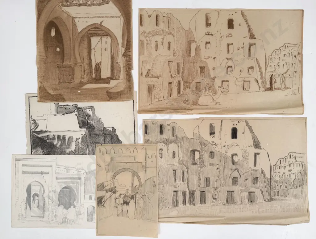 John Weeks (1888 - 1965) - Six Sketchbook Studies (unframed) Image 1++