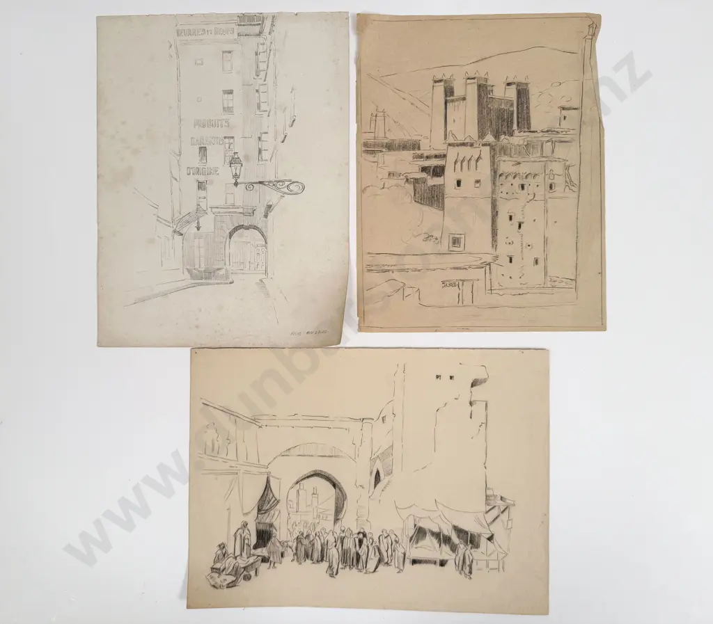 John Weeks (1888 - 1965) - Ten Sketchbook Studies (unframed) Image 1++