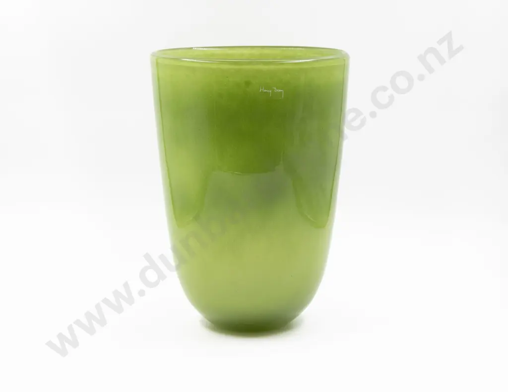 Henry Dean Heavy Encased Glass Mantel Vase Image 1++