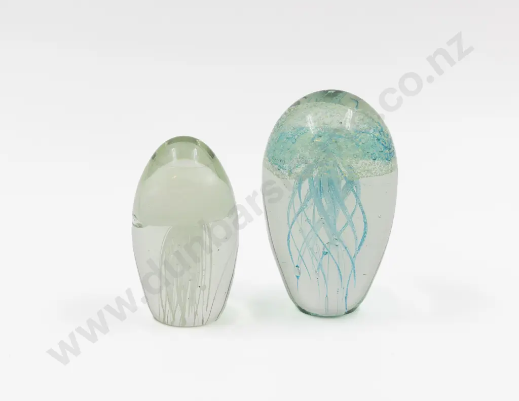 Two NZ Unidentifired "Jellyfish" Paperweights Image 1++