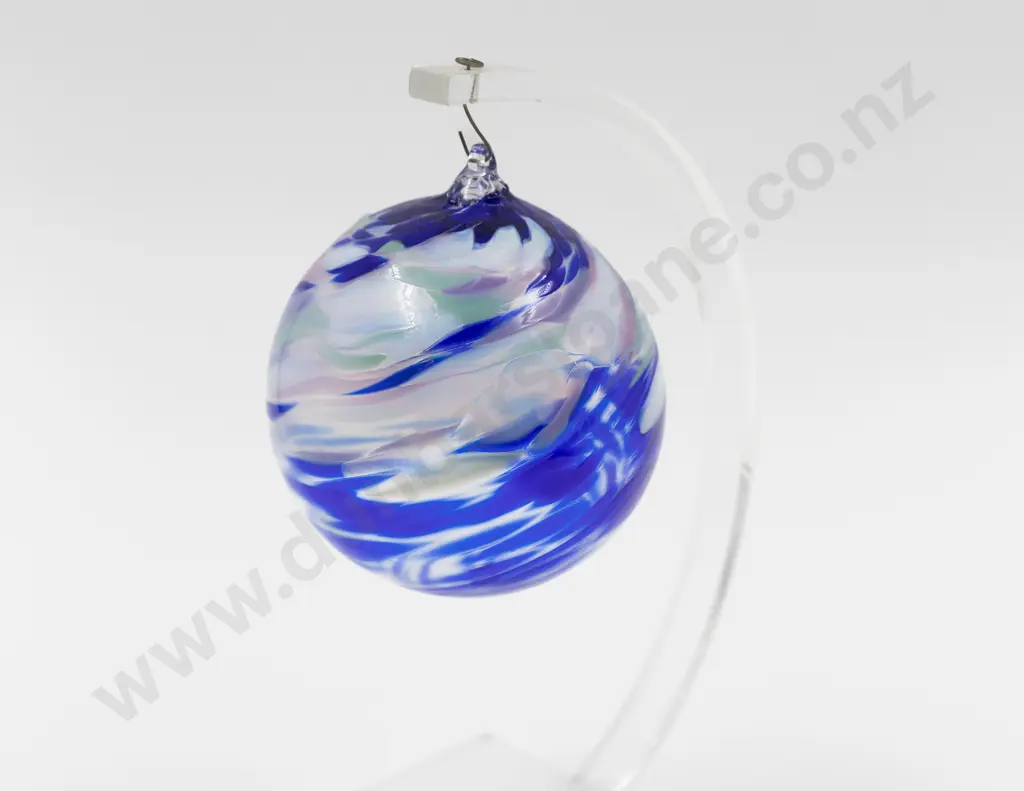Unidentified Hand Blown Glass Bauble On Perspex Stand Image 1++