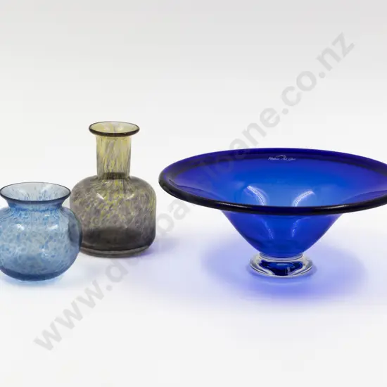 Hoglund Footed Bowl & Two Posy Pots