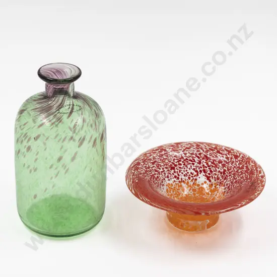 Hoglund Footed Bowl & Bottle Vase