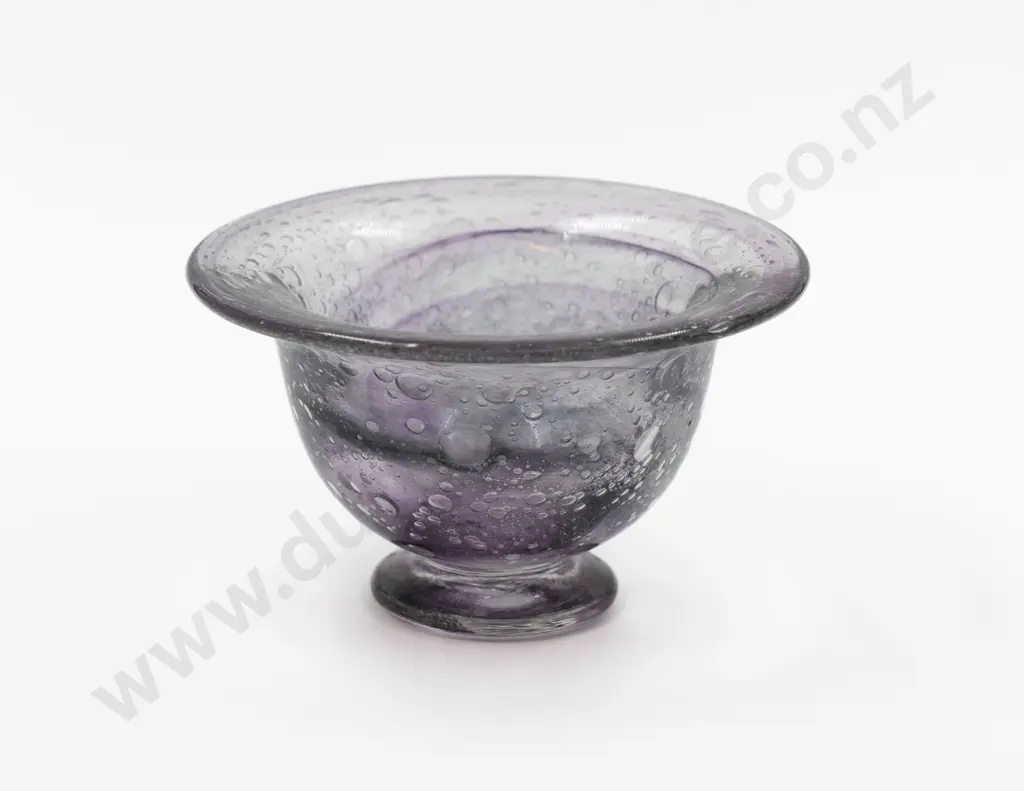Andrew Sanders Heavy Studio Glass Footed Bowl Image 1++