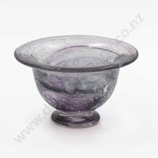 Andrew Sanders Heavy Studio Glass Footed Bowl