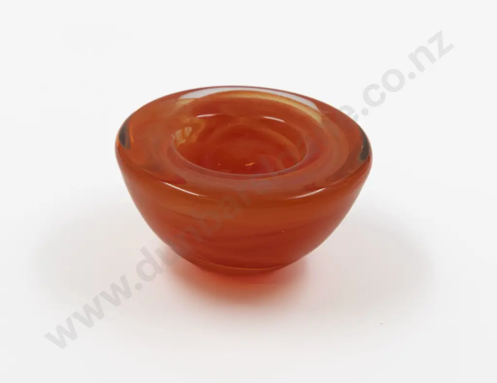 Kosta Boda Orange Swirl Dish Image 1++