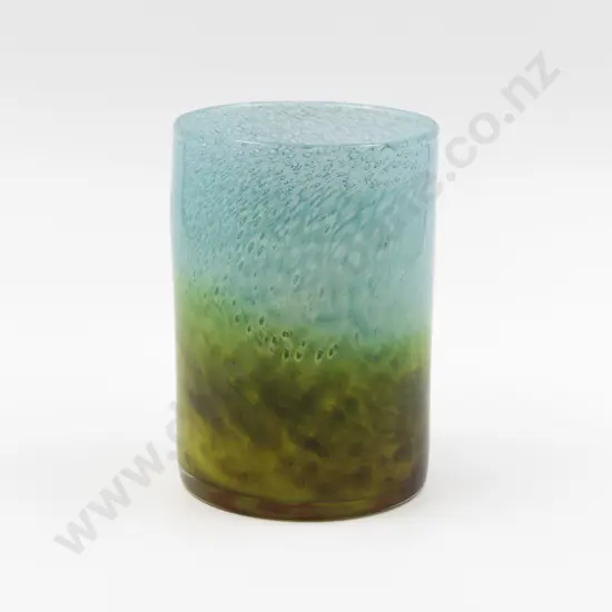 John Ovar Lake (Swedish) Studio Glass Cylindrical Vase