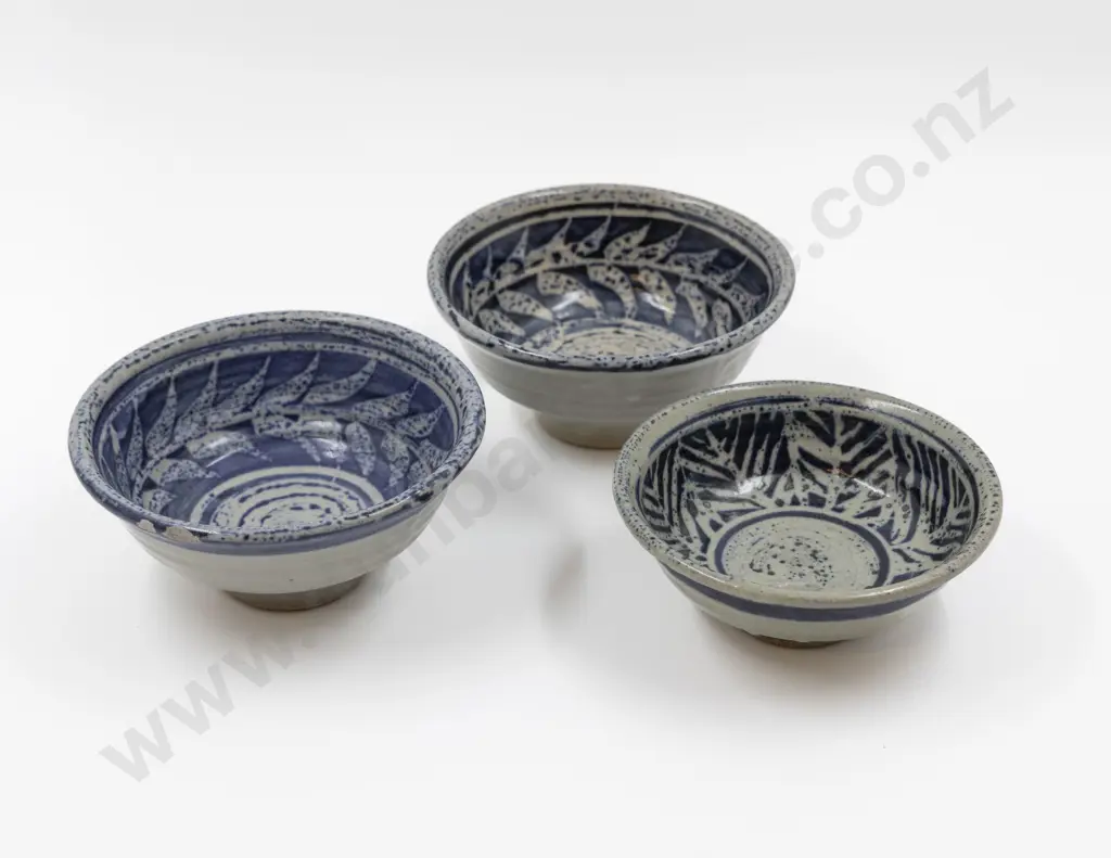 Three Varying Mirek Smisek Footed Food Bowls Image 1++