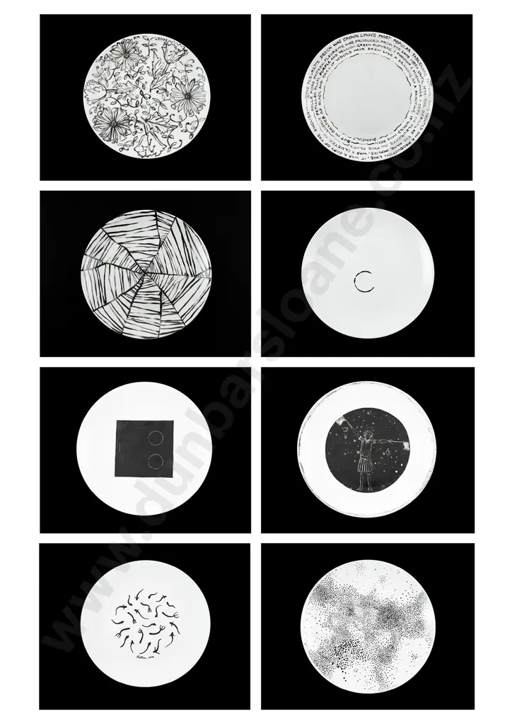 Set of Eight Hand Painted Plates Image 1++