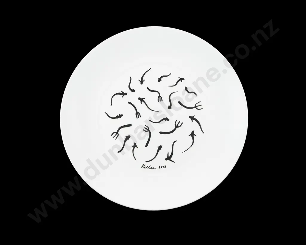 Set of Eight Hand Painted Plates Image 1++