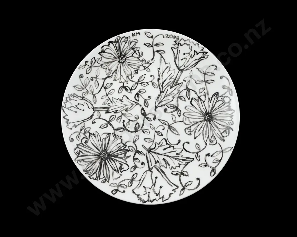 Set of Eight Hand Painted Plates Image 1++