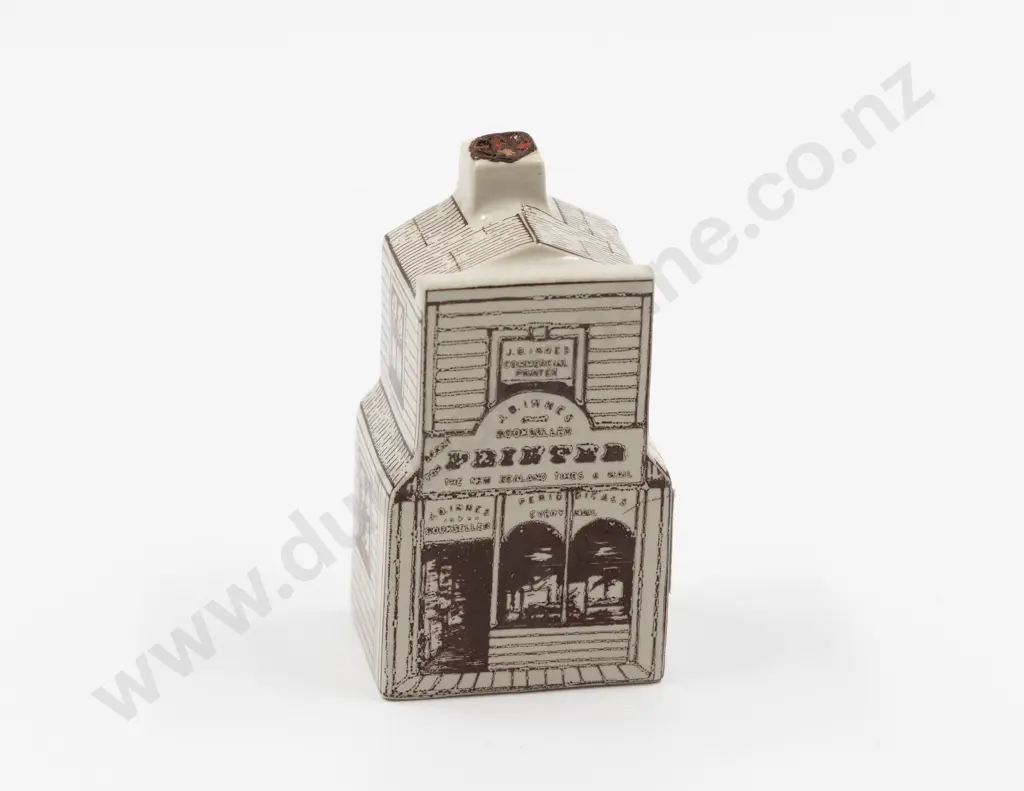Vintage Air New Zealand Ceramic House Shape Bottle Image 1++