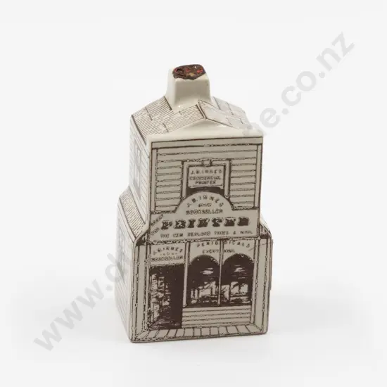 Vintage Air New Zealand Ceramic House Shape Bottle