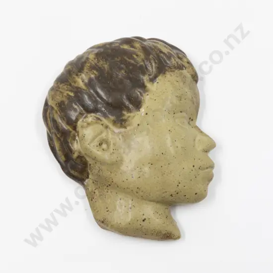 NZ Studio Pottery Head of a Boy in Profile