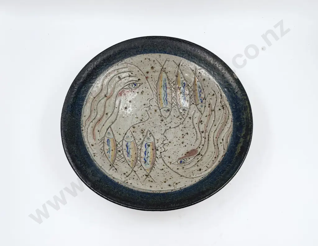 Large Pamella Annsouth Stoneware Footed Bowl (a/f) Image 1++