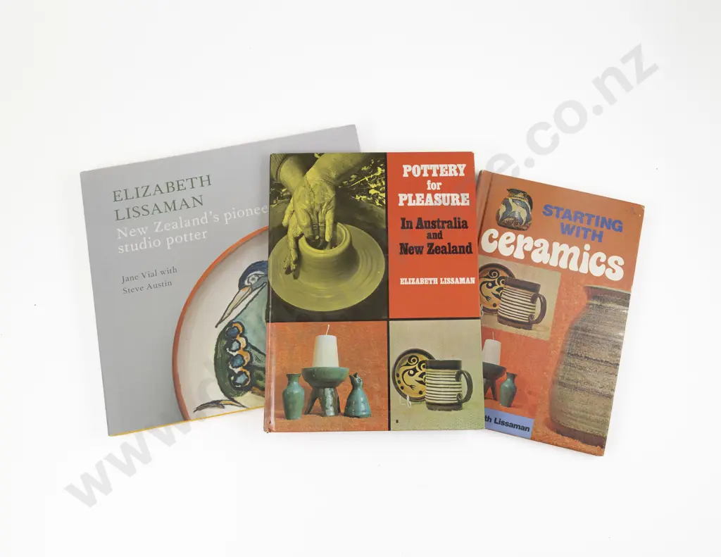 Two Elizabeth Lissaman Pottery Books & Other Image 1++
